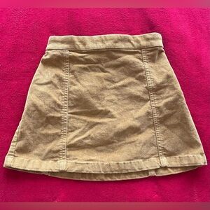 SOLD ✅ Crewcuts Girl's Adjustable Elastic Back Waist Corduroy Brown Skirt 8